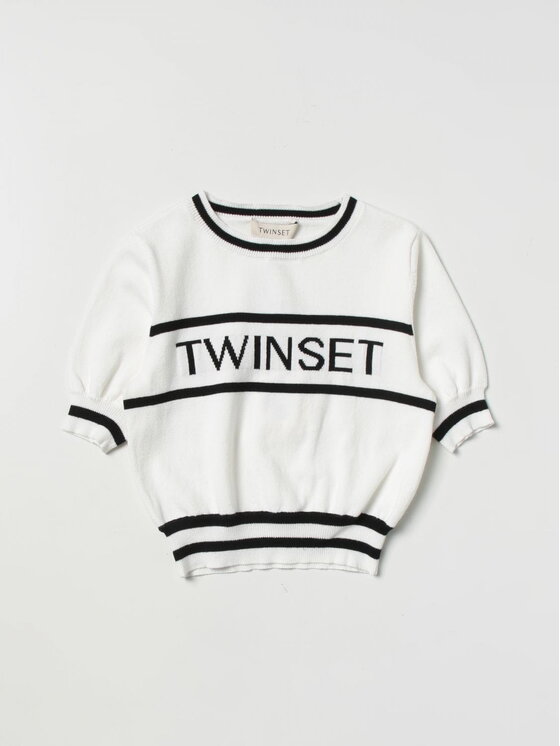 TWINSET TWINSET Bluzka 231GJ209H Biały Slim Fit