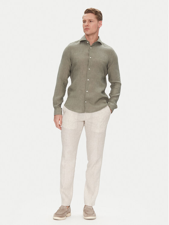 JOOP! JOOP! Marškiniai 17 JSH-146Pai-W 30046075 Žalia Slim Fit