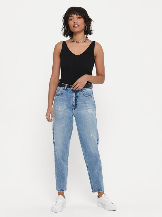 JDY JDY Топ Nanna 15180497 Чорний Slim Fit