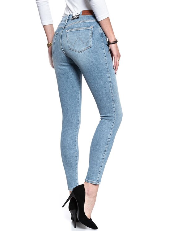 Wrangler Wrangler Jeans HIGH SKINNY Blu Skinny Fit