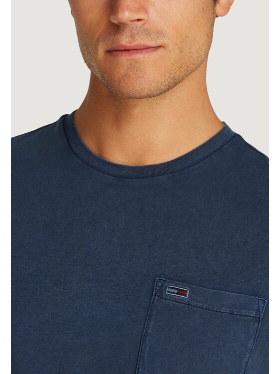 Tommy Jeans Tommy Jeans T-shirt TJM WASHED POCKET Blu Casual Fit