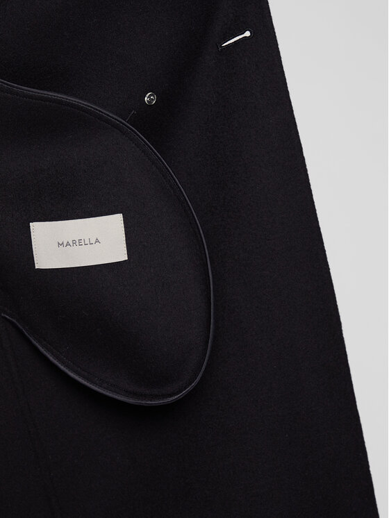 Marella Marella Gyapjú kabát Offerta 30160128 Sötétkék Regular Fit