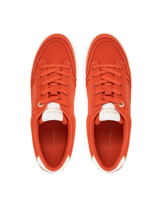Tommy Hilfiger Tommy Hilfiger Sneakersy Essential Vulc Textile Sneaker FW0FW08323 Pomarańczowy