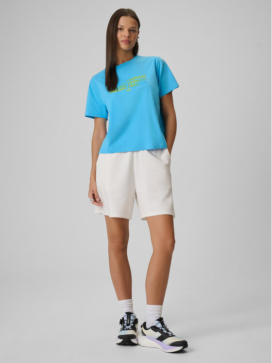 4F 4F T-Shirt BEACHWEAR Niebieski Boxy Fit