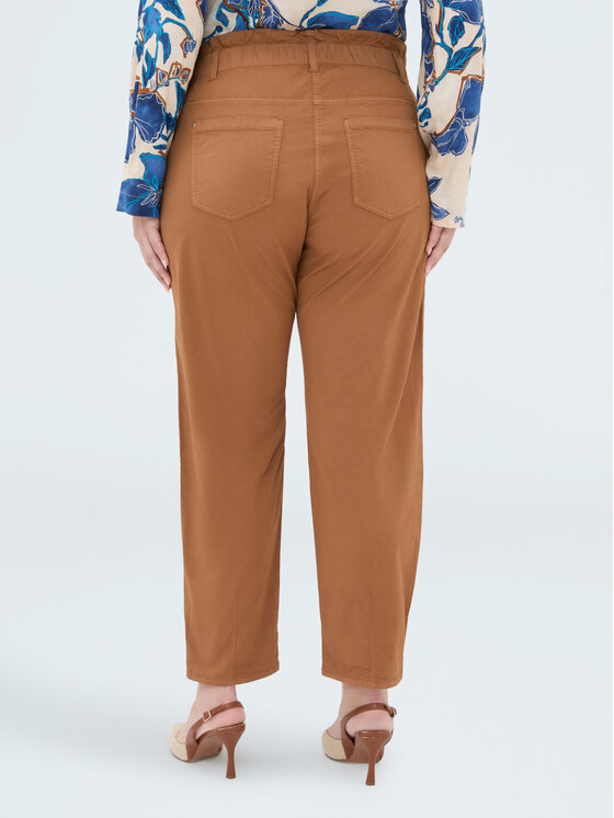 Fiorella Rubino Fiorella Rubino Pantaloni di tessuto P706T205201N022 Marrone Boy Fit