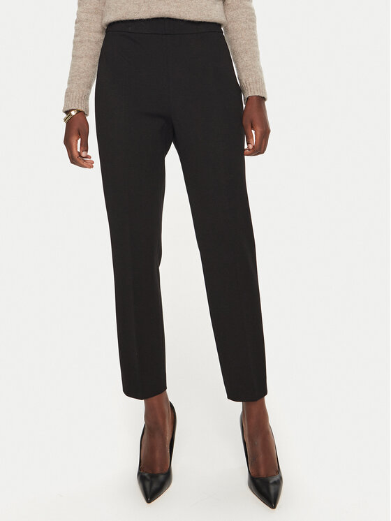 BOSS Boss Bavlnené nohavice Tilunara 50490056 Čierna Regular Fit