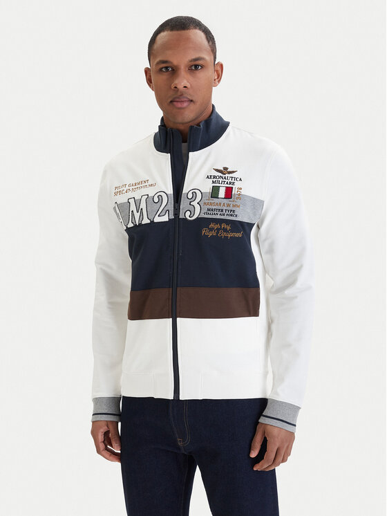 Aeronautica Militare Aeronautica Militare Mikina 261FE2095UF00674 Biela Regular Fit