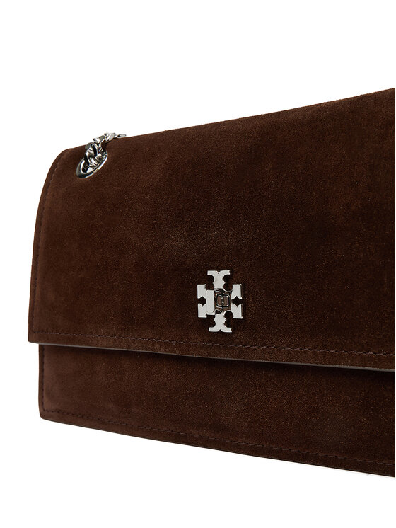 Tory Burch Tory Burch Kabelka Kira Turnlock Suede Shouldr Bag 169176 Hnědá