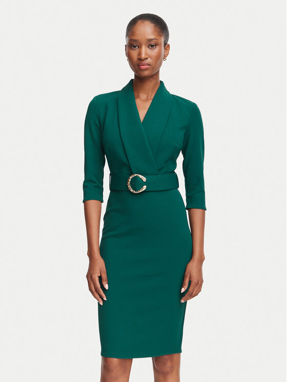 Rinascimento Rochie cocktail CFC0131082003 Verde închis Regular Fit