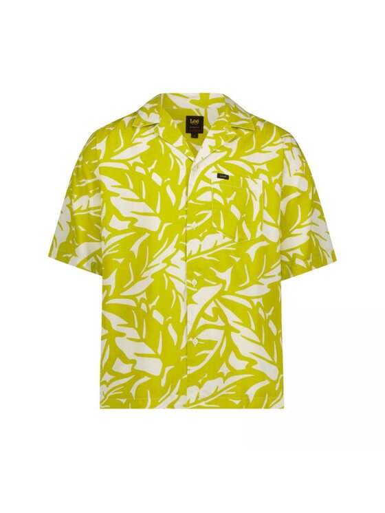Lee Lee Koszula LEE CAMP SHIRT Żółty Relaxed Fit