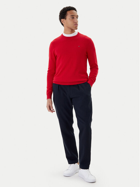 Tommy Hilfiger Tommy Hilfiger Pulover Essential Ssnl MW0MW39999 Roșu Regular Fit