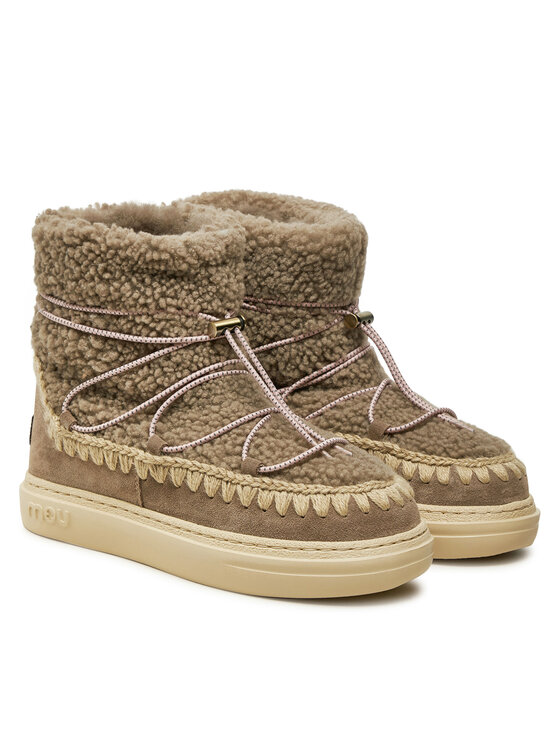 Mou Mou Čizme za snijeg Eskimo Sneaker Bold Scoub Lace FW411012A Siva