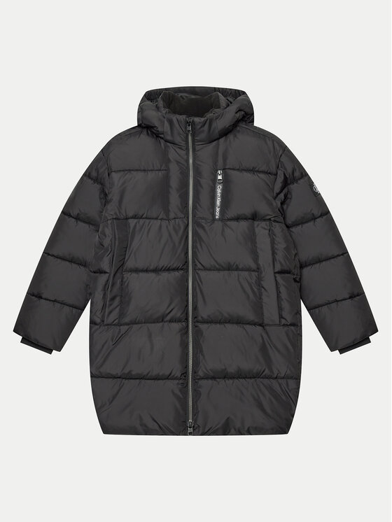 Gyerek Télikabát Calvin Klein Jeans, Méret: 10Y, Fekete, Essential IB0IB02168