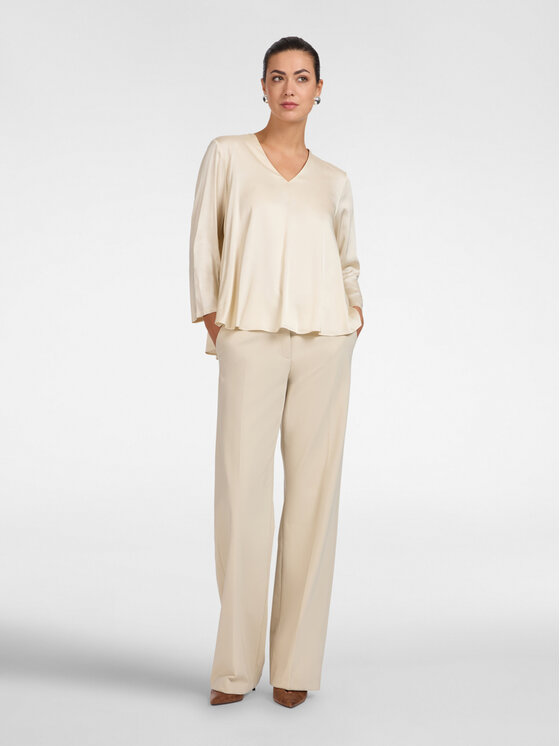 Elena Mirò Elena Mirò Bluzka 2025P000250N002 Kremowy Regular Fit