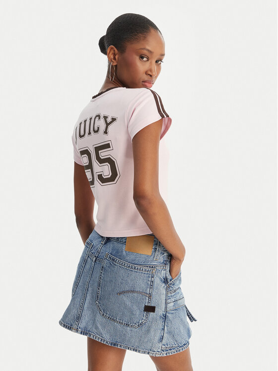 Juicy Couture Juicy Couture Тишърт Juicy Wag JCWCT126319 Розов Slim Fit
