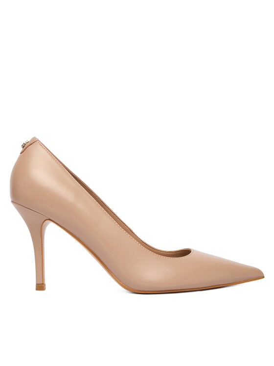 Guess Guess Pantofi cu toc subțire FLFPRN LEA08 Bej