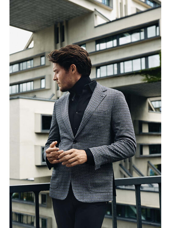 Lancerto Lancerto Marynarka Palmerstone MA131223000012 Szary Slim Fit