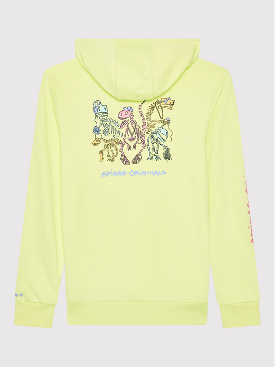 adidas Sweatshirt Funny Dino Graphic H22640 Gelb Regular Fit | Modivo.de