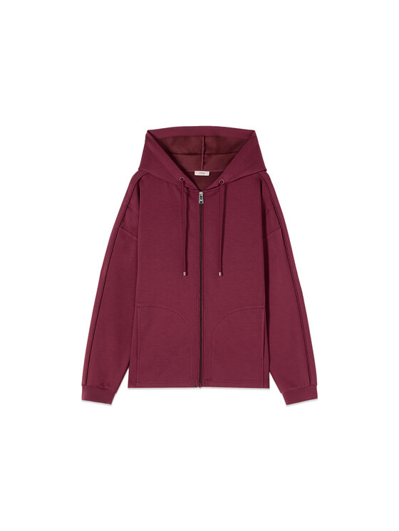 Oltre Oltre Bluza G880J004757N036 Bordowy Regular Fit