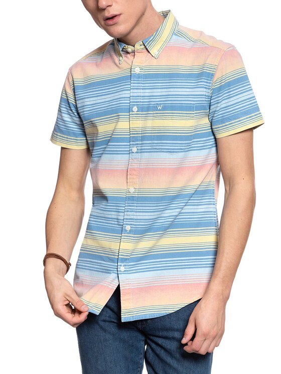 Wrangler Wrangler Camicia SS 1 PKT BUTTON DOWN Multicolore Regular Fit