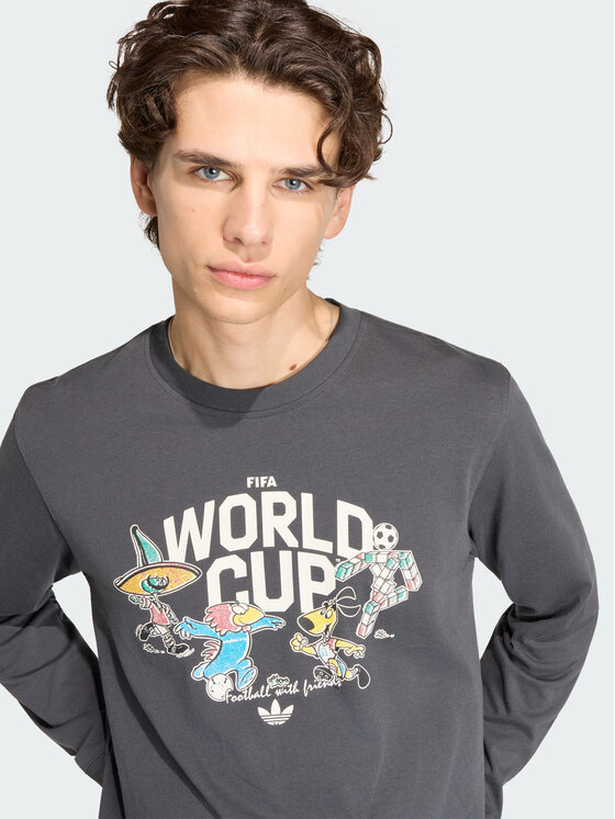 adidas adidas Koszulka techniczna FIFA World Cup 26™ Mascot Long Sleeve Szary Regular Fit
