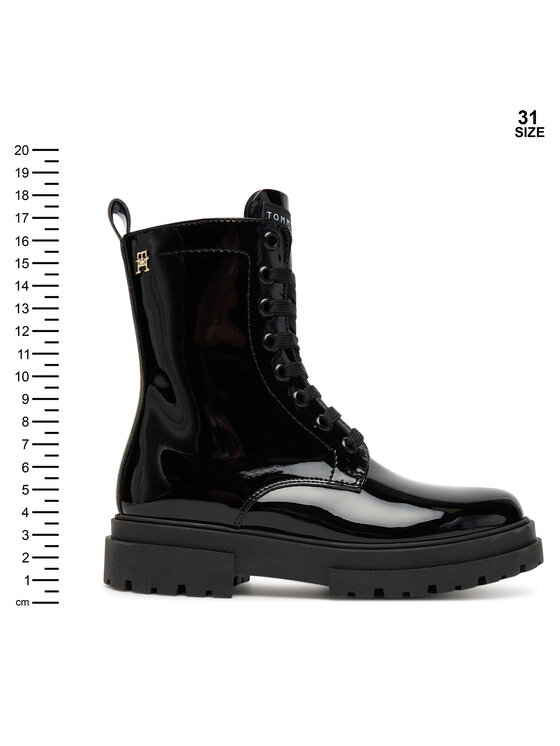 Tommy Hilfiger Tommy Hilfiger Trappers Lace-Up Bootie T4A5-34025-0775 S Negru