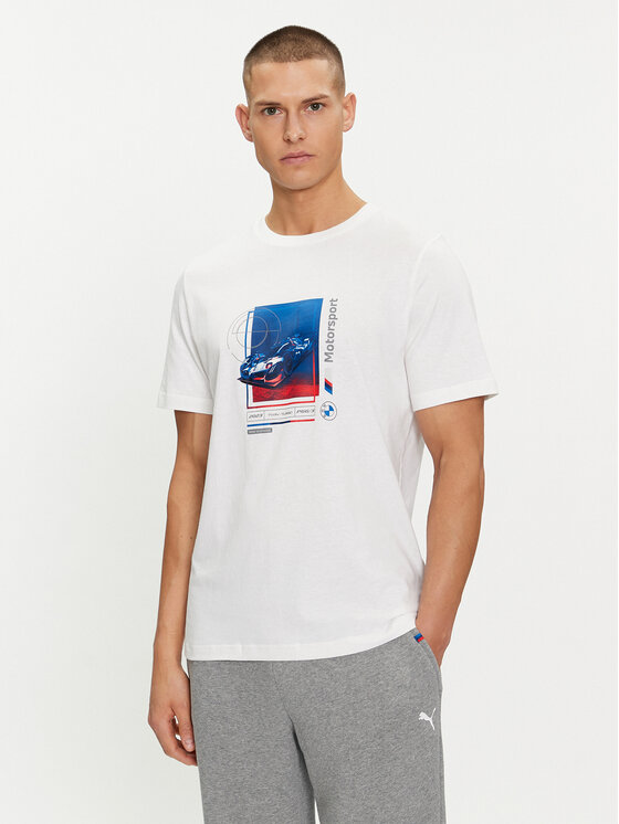 Puma Tričko BMW MMS Car Graphic 624158 Biela Regular Fit