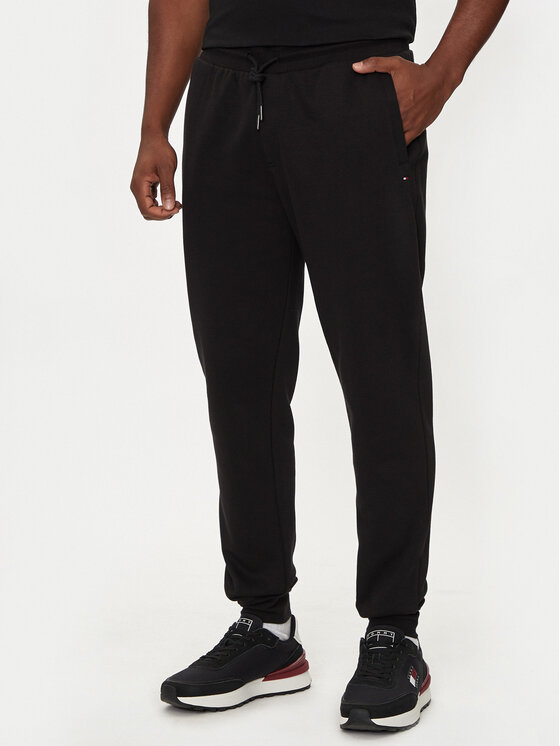Tommy Hilfiger Tommy Hilfiger Jogginganzug Flag Logo MW0MW36440 Schwarz Regular Fit