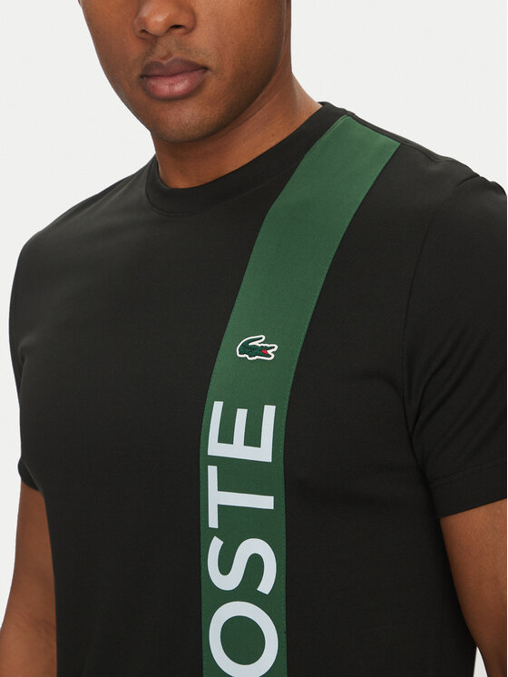 Lacoste Lacoste Majica TH8938 Črna Regular Fit
