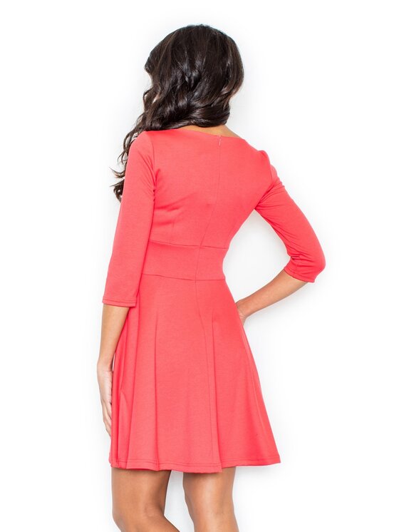 FIGL FIGL Šaty M081 Oranžová Slim Fit
