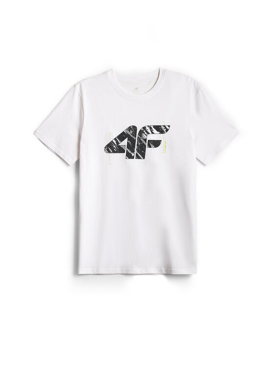 4F 4F T-Shirt COMMERCIAL Biały Regular Fit