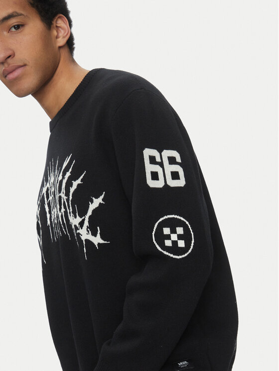 Vans Vans Sweter Metal Arch VN000KUU Czarny Loose Fit