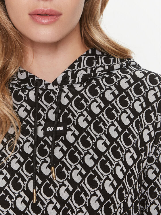 Guess Guess Bluză Gl Logo V4RQ13 KC2X2 Negru Regular Fit