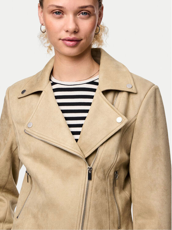 Pieces Pieces Jacke aus Kunstleder Beminda 17134838 Beige Regular Fit