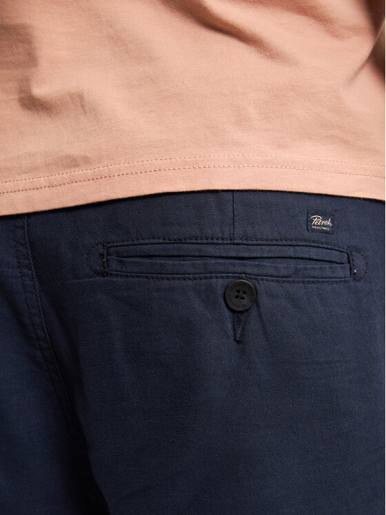 Petrol Industries Petrol Industries Шорти з тканини M-1050-SHO538 Cиній Slim Fit