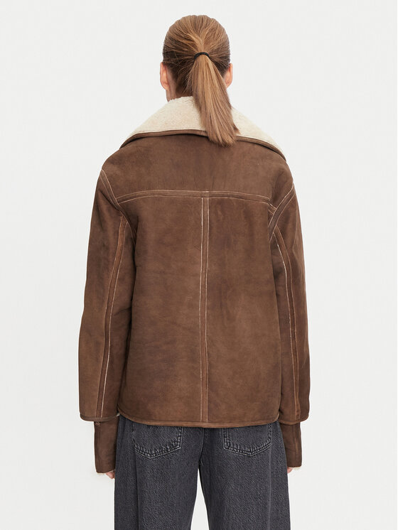 Aeronautica Militare Aeronautica Militare Cappotto in shearling 242PN2010D1893 Marrone Regular Fit