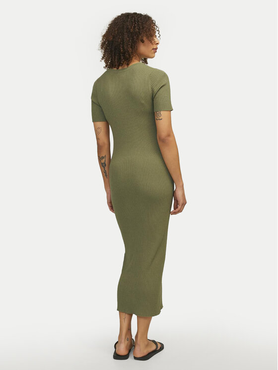 JJXX JJXX Pletena obleka Ellie 12254342 Zelena Slim Fit