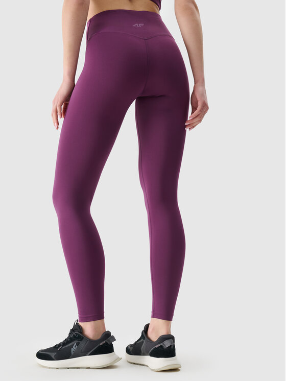 4F 4F Legginsy EMPOWERED BY NATURE Fioletowy Slim Fit