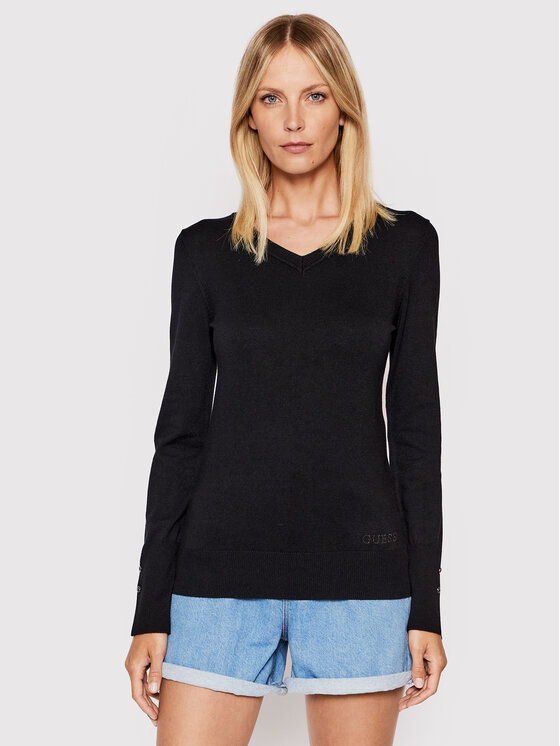 Guess Guess Πουλόβερ W2YR31 Z2V62 Μαύρο Regular Fit