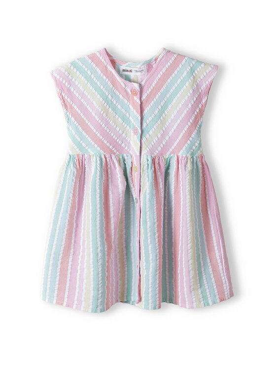 Sukienka dzianinowa MINOTI, Rozmiar 80/86, Kolorowa, cotton 1