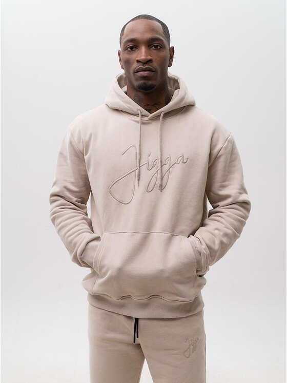 Jigga Wear Jigga Wear Bluza 131106 Beżowy Regular Fit