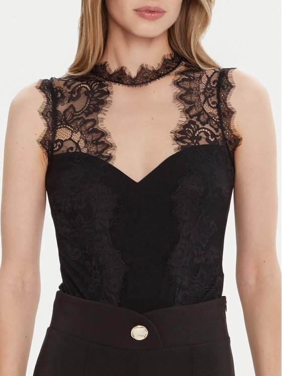 Rinascimento Rinascimento Боди CFC0125003003 Черен Slim Fit