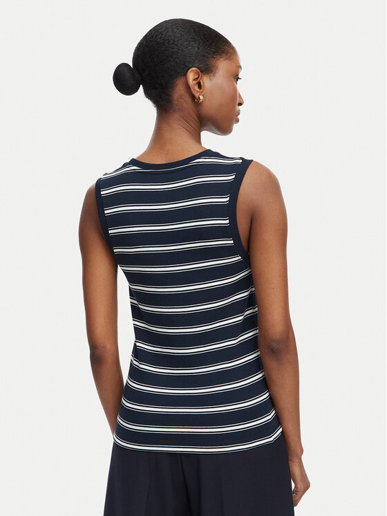 Tommy Hilfiger Tommy Hilfiger Top Multistripe WW0WW50025 Blu scuro Slim Fit