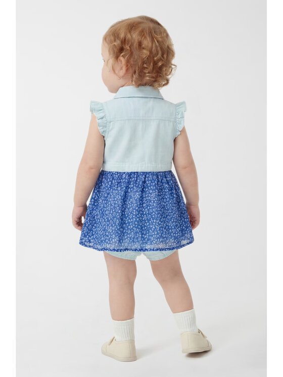 Guess Kids Guess Kids Sukienka codzienna 181327 Błękitny Classic Fit