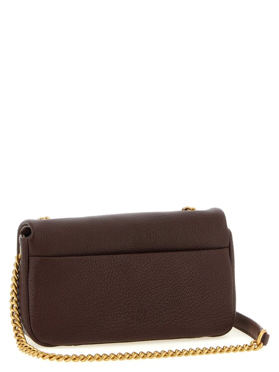 PINKO PINKO Torebka Brown Lamb Leather Shoulder Brązowy