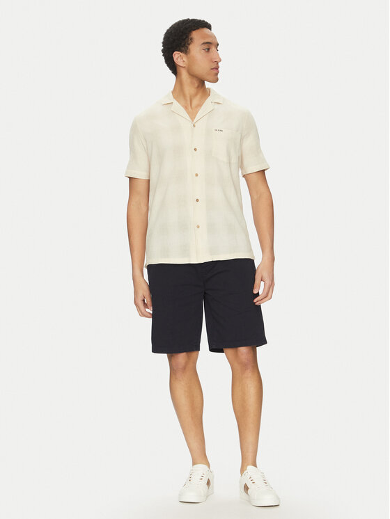 Guess Guess Πουκάμισο F5GH03 WH431 Μπεζ Regular Fit