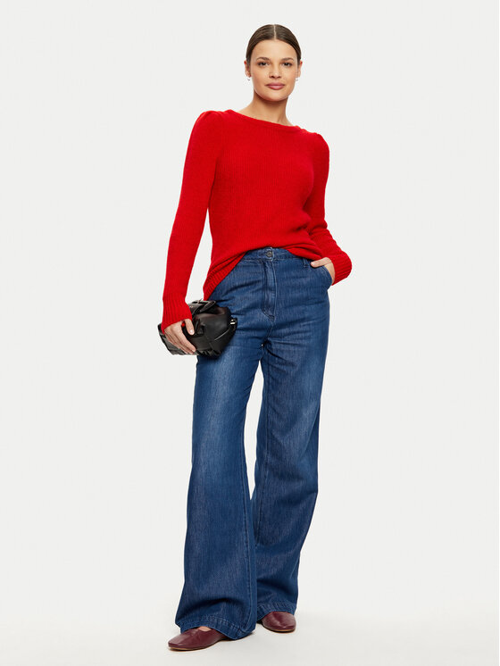 Morgan Morgan Sweter 242-MUNCH Czerwony Regular Fit