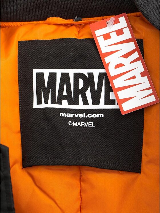 Marvel Marvel Kurtka bomber Czarna / Biała Marvel Punisher Back Character M Czarny Reglan Fit