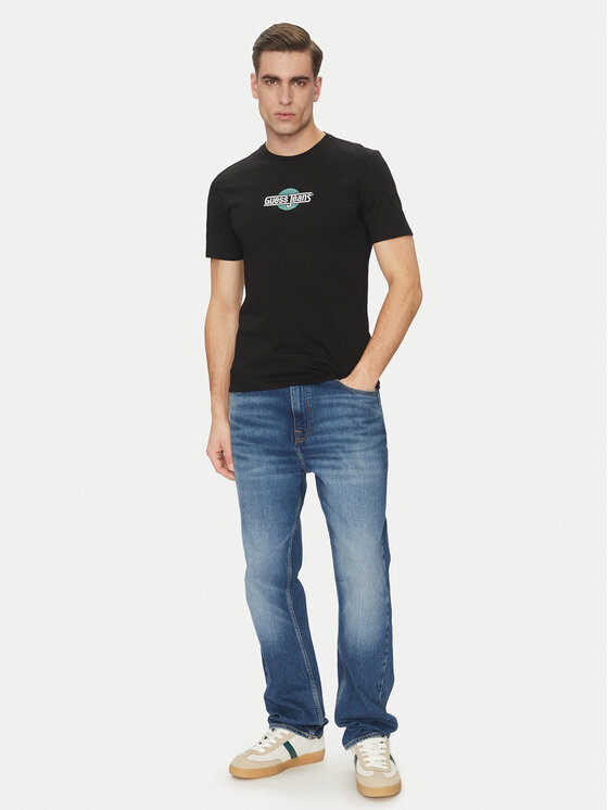 Guess Jeans Guess Jeans T-Shirt M5GI23 K8HM0 Czarny Slim Fit