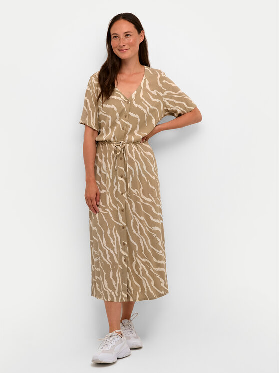 Kaffe Kaffe Φόρεμα πουκάμισο Tara 10507379 Μπεζ Regular Fit